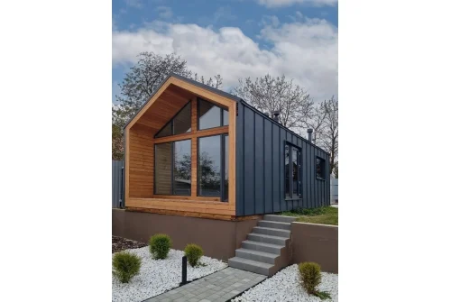 Фальц двойной стоячий Grand Line 0,45 Drap с пленкой на замках RAL 7024 мокрый асфальт