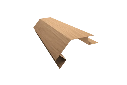 Планка угла внешнего сложного 135 градусов Блок-Хаус new Grand Line 0,45 Print Elite Golden Wood TwinColor (3м)