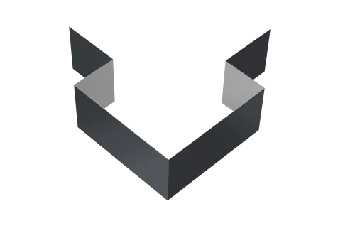 Угол внешний симметричный фибросайдинга 0,5 Satin с пленкой RAL 7024 мокрый асфальт (3м)