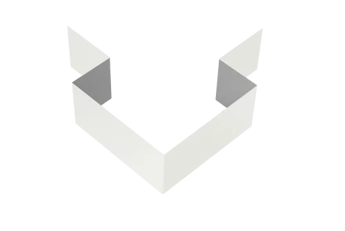 Угол внешний симметричный фибросайдинга 0,5 Satin с пленкой RAL 9003 сигнальный белый (2м)