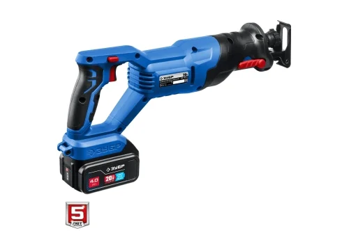 Пила сабельная Зубр Профессионал 20В бесщеточная (1х4Ач + ЗУ) (SPB-180-41)