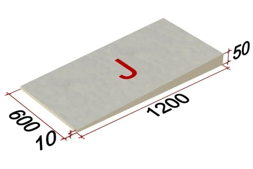 Плита теплоизоляционная PIR SLOPE3,4%(J) СХМ/СХМ 1200х600х10-50 (12,960м2)