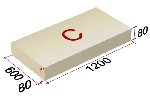 Плита теплоизоляционная PIR SLOPE-3,4% (С) СХ/СХ 1200х600х80 (5,040 м2)