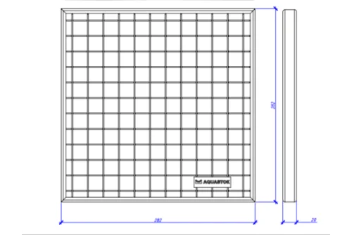 Решетка сварная оцинкованная для дождеприемника 300х300, класс нагрузки В125 Aquastok (32831)