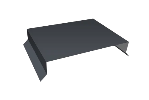 Парапетная крышка прямая 200мм 0,5 Satin Matt TX RAL 7024 мокрый асфальт (2м) - Столица крыш