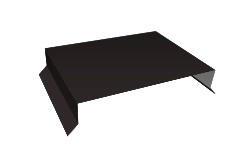Парапетная крышка прямая 200мм 0,5 Satin Matt TX RAL 9005 черный (2,5м) - Столица крыш