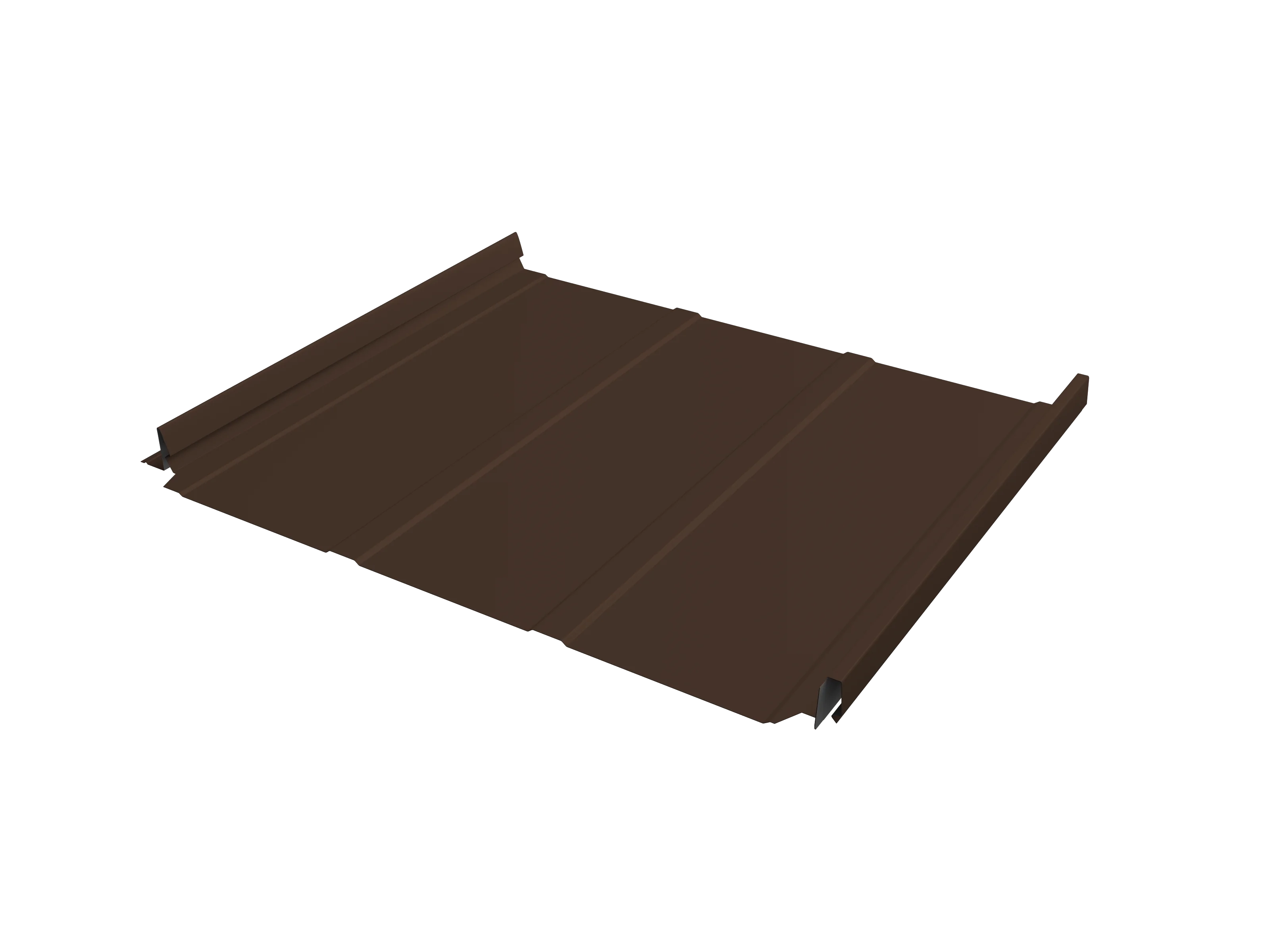 Кликфальц Pro Line Grand Line 0,5 GreenCoat Pural BT с пленкой на замках RR 887 шоколадно-коричневый (RAL 8017 шоколад)