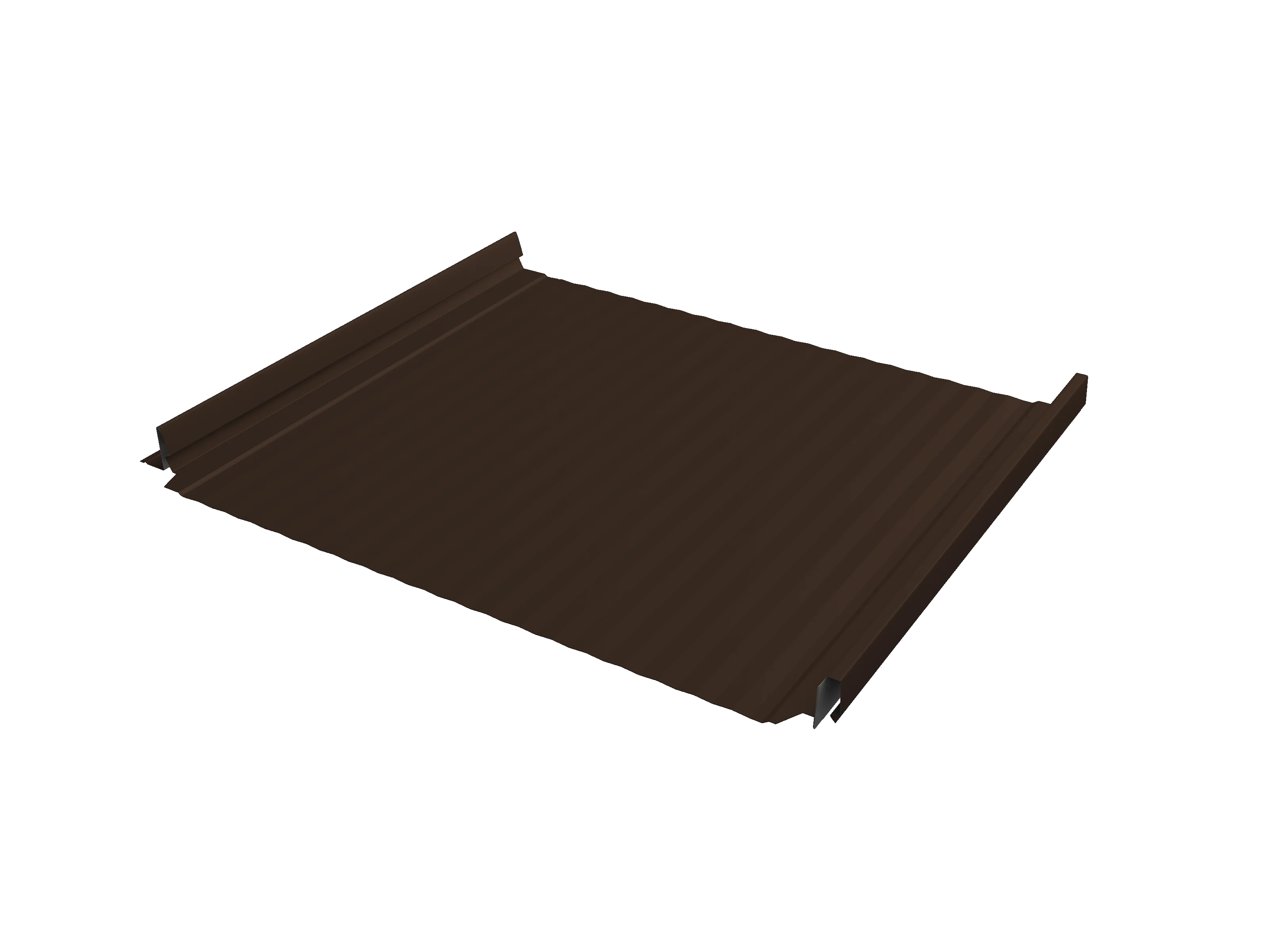 Кликфальц Pro Gofr Grand Line 0,5 GreenCoat Pural BT с пленкой на замках RR 887 шоколадно-коричневый (RAL 8017 шоколад)