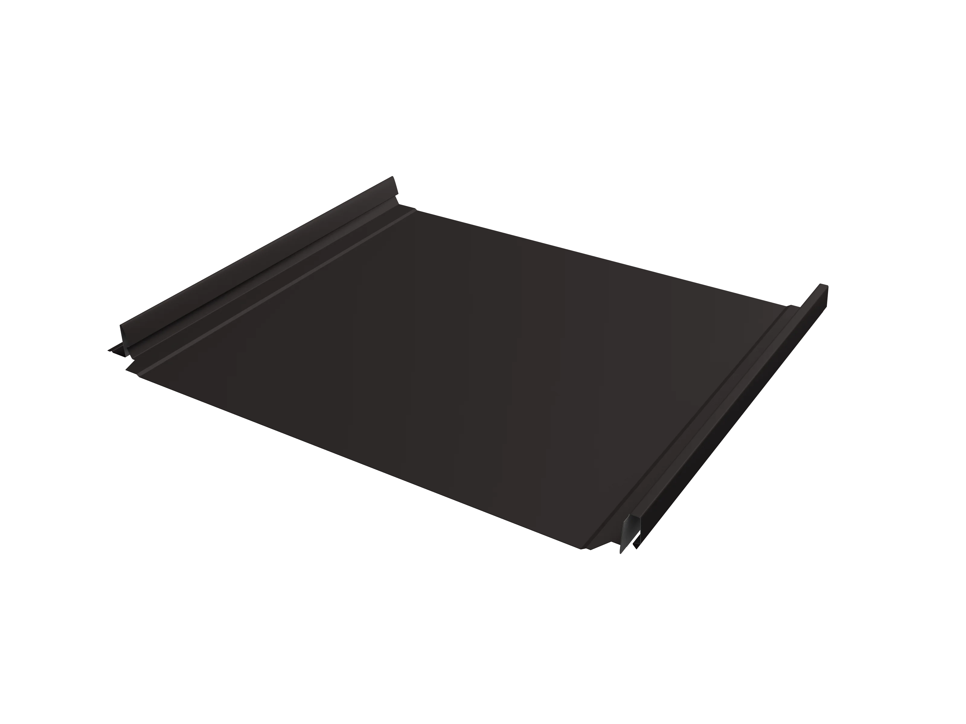 Кликфальц Pro Grand Line 0,5 GreenCoat Pural BT с пленкой на замках RR 32 темно-коричневый (RAL 8019 серо-коричневый)