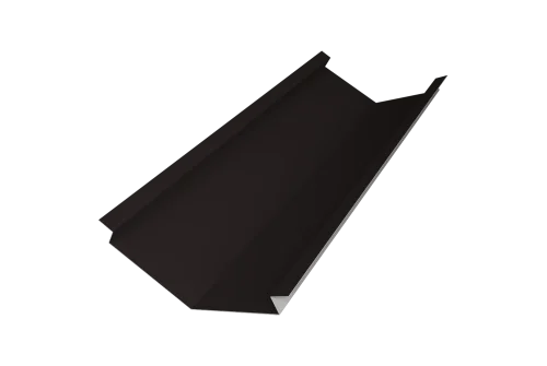 Планка ендовы нижней для композитной черепицы 140х140 0,5 Satin Matt TX RAL 9005 черный (3м)