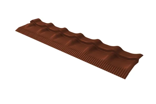 Модуль обхода трубы МЧ классик 0,5 Satin с пленкой RAL 8004 терракота