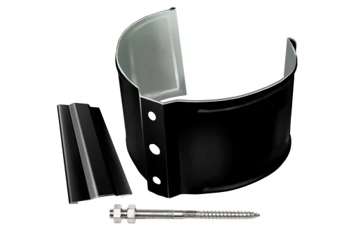 Кронштейн трубы на кирпич GL PE 90 мм RAL 9005 черный