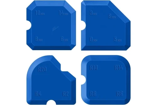 Шпатели специальные для формовки швов Зубр Профессионал 4 штуки, 16 профилей (1015-H4)