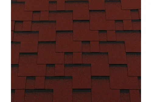 Черепица гибкая RoofShield Премиум Модерн красный с оттенением