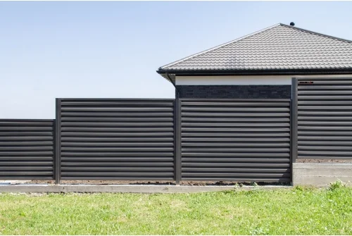 Ламель забора жалюзи Milan new 0,45 Drap TX RAL 9005 черный