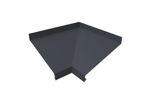 Угол отлива внутренний 100 0,5 PE с пленкой RAL 7024 мокрый асфальт