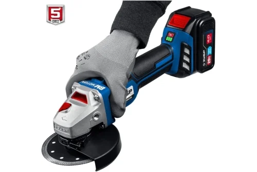 Шлифмашина угловая аккумуляторная ЗУБР Профессионал бесщеточная, 1АКБ, 4Ач, 20В, в сумке (AB-125-41)