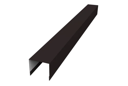 Стойка боковая крепежная для забора жалюзи Palermo 0,5 Satin RAL 9005 черный (2м) - Столица крыш