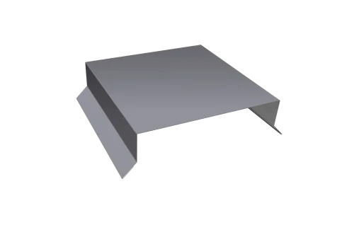 Парапетная крышка прямая 150мм 0,5 Satin с пленкой RAL 7004 сигнальный серый (2м) - Столица крыш