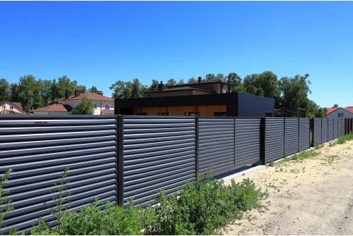 Ламель забора жалюзи Tokyo new 0,45 Drap RAL 9005 черный