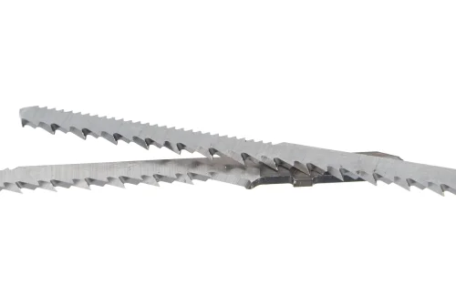 Полотно для электролобзика Kraftool Т101АО 75х2,5мм, по дереву, фанере, ламинату, фигурный рез, Т-хвостовик, Cr-V сталь, 2 шт (159514-2,5)