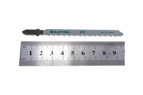 Полотно для электролобзика Kraftool Т101BR 75х2,5мм, по дереву, фанере, ламинату, обратный рез, Т-хвостовик, Cr-V сталь, 5 шт (159516-2.5-S5)