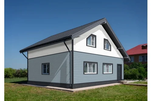 Сайдинг Natural-брус Grand Line Color Plus голубой (3,0м)