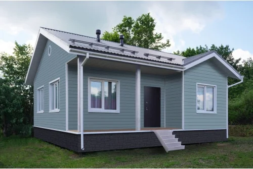 Сайдинг Natural-брус Grand Line Color Plus голубой (3,0м)