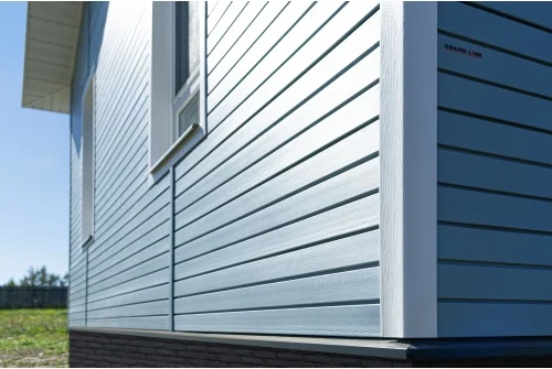 Сайдинг Архитектурный планкен Grand Line Color Plus голубой (3,0м)