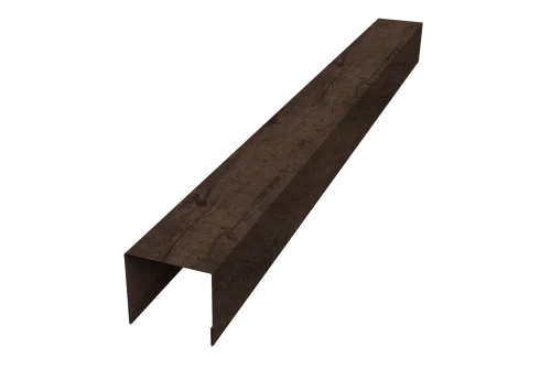 Стойка боковая крепежная для забора жалюзи 0,45 Print Premium Antique Wood TwinColor (2м) - Столица крыш