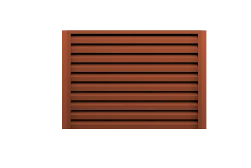 Ламель забора жалюзи Milan Slim 0,5 PurLite Matt RAL 8004 терракота
