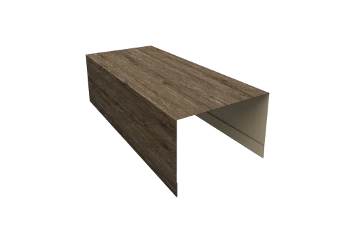 Крышка для забора из сайдинга ЭкоБрус 0,45 Print Elite Nordic Wood TwinColor (2,5м) - Столица крыш
