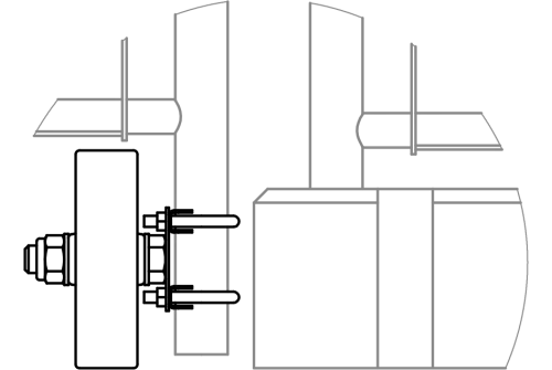 Комплект для ворот временного ограждения Round (1 створка)