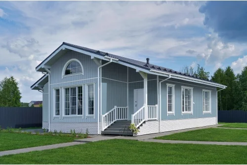 Сайдинг Double-брус Grand Line Color Plus голубой (3,0м)