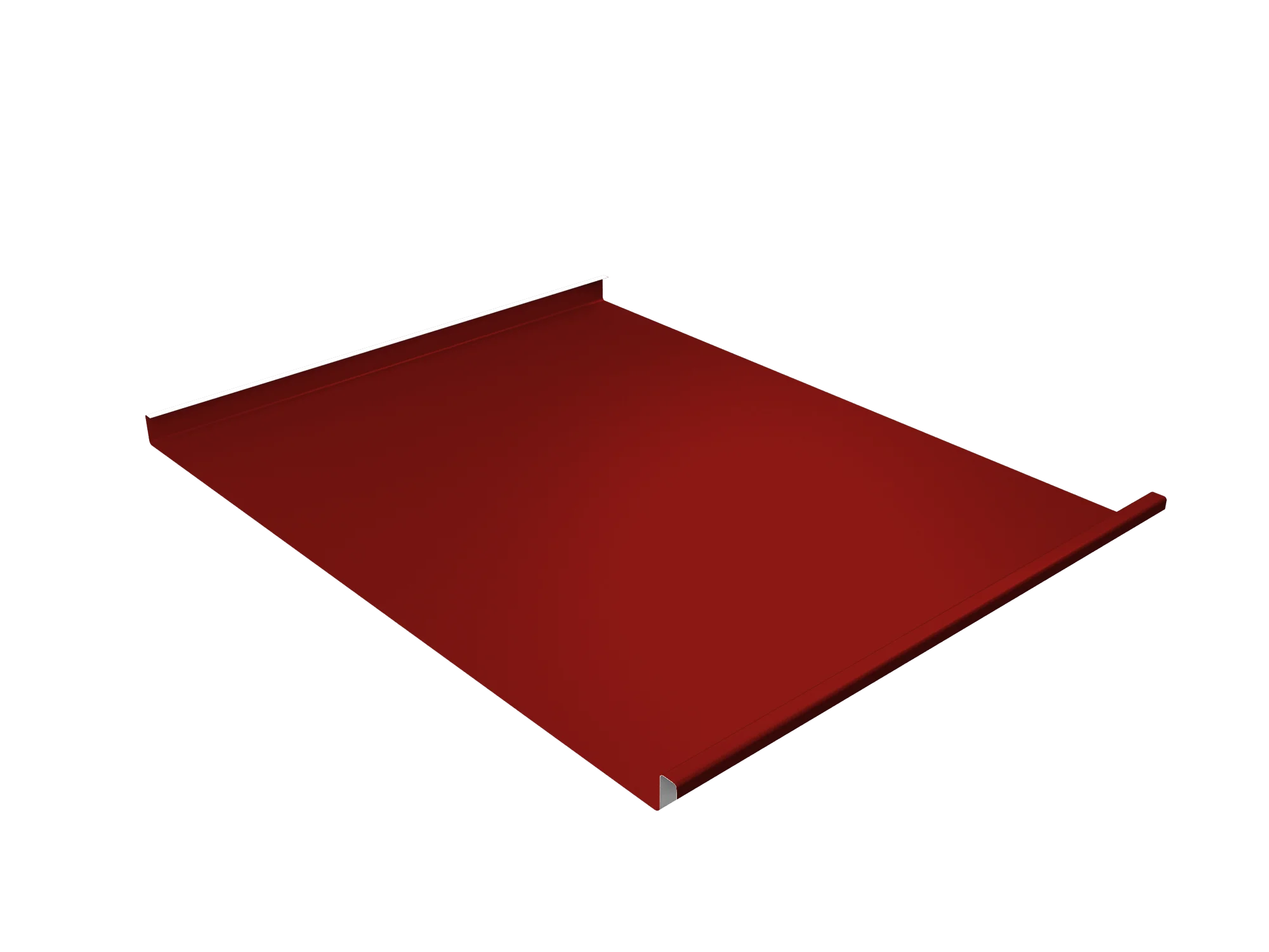 Фальц двойной стоячий Grand Line 0,7 PE с пленкой на замках RAL 3011 коричнево-красный