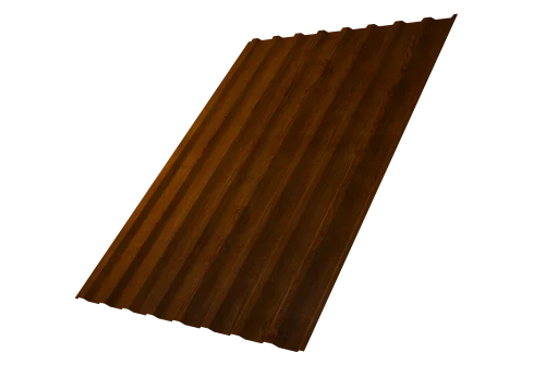 Профнастил С20B 0,45 Print Premium Golden Wood Intense FTC - Столица крыш