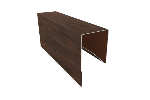 Планка П-образная заборная 17 0,45 Print Premium Cherry Wood Dark FTC (3м) - Столица крыш