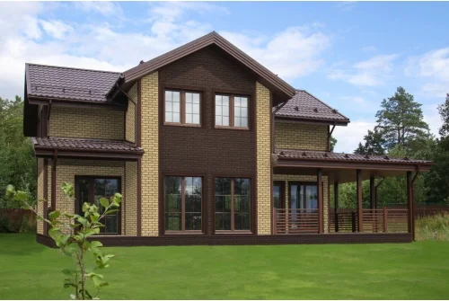 Металлочерепица Классик ("Classic") v01 0,5 Satin RAL 8017 шоколад