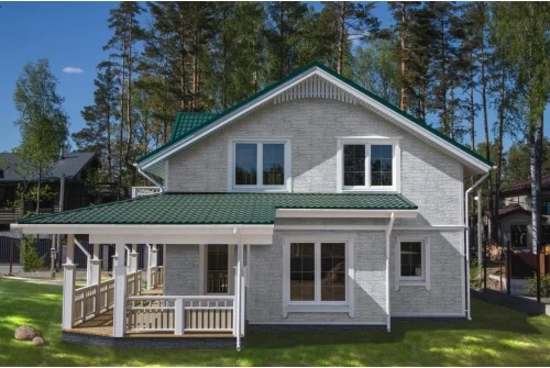 Металлочерепица Классик ("Classic") v01 0,5 Satin RAL 6005 зеленый мох