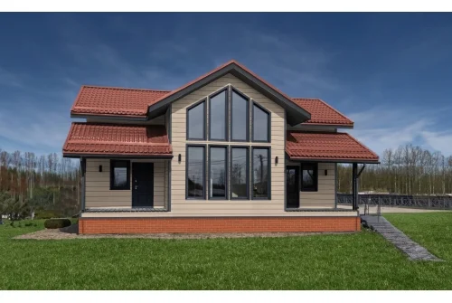 Металлочерепица Классик ("Classic") v01 0,5 Satin RAL 8004 терракота