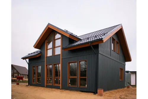 Металлочерепица Классик ("Classic") v01 0,5 Satin RAL 9005 черный