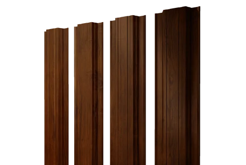 Штакетник Прямоугольный с прямым резом 0,45 Print-Double Premium Golden Wood Intense F - Столица крыш