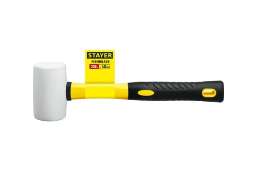 Киянка резиновая Stayer Professional белая, фиберглассовая рукоятка 230г (20533-230)