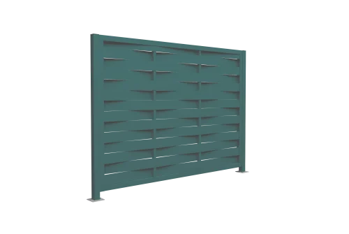 Ламель забора жалюзи Palermo стартовая/финишная для калиток и ворот 0,45 PE RAL 5021 водная синь