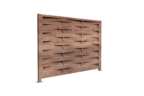 Ламель забора жалюзи Palermo 0,45 Print Premium Almond Wood Fresh