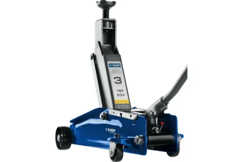 Домкрат гидравлический подкатной Зубр Профессионал Т-77, 3т, 192-533мм (43055-3)