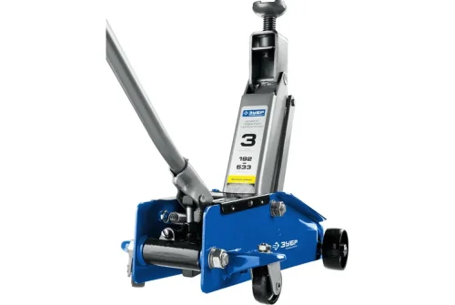 Домкрат гидравлический подкатной Зубр Профессионал Т-77, 3т, 192-533мм (43055-3)