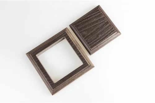 Комплект крышка-юбка для столба ДПК Grand Line 3D 100х100мм Венге