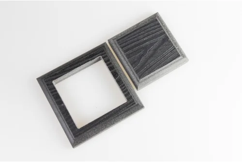 Комплект крышка-юбка для столба ДПК Grand Line 3D 100х100мм Графит