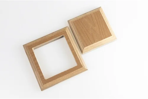 Комплект крышка-юбка для столба ДПК Grand Line 3D 100х100мм Орех